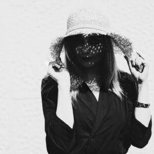 black and white